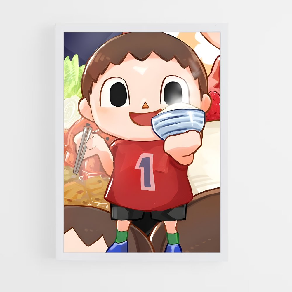 Poster Le Villageois Hydraté – affiche Animal Crossing (vue 3)